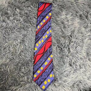 Vintage Nadia Roden Silk Tie Abstract Print Artsy NWT